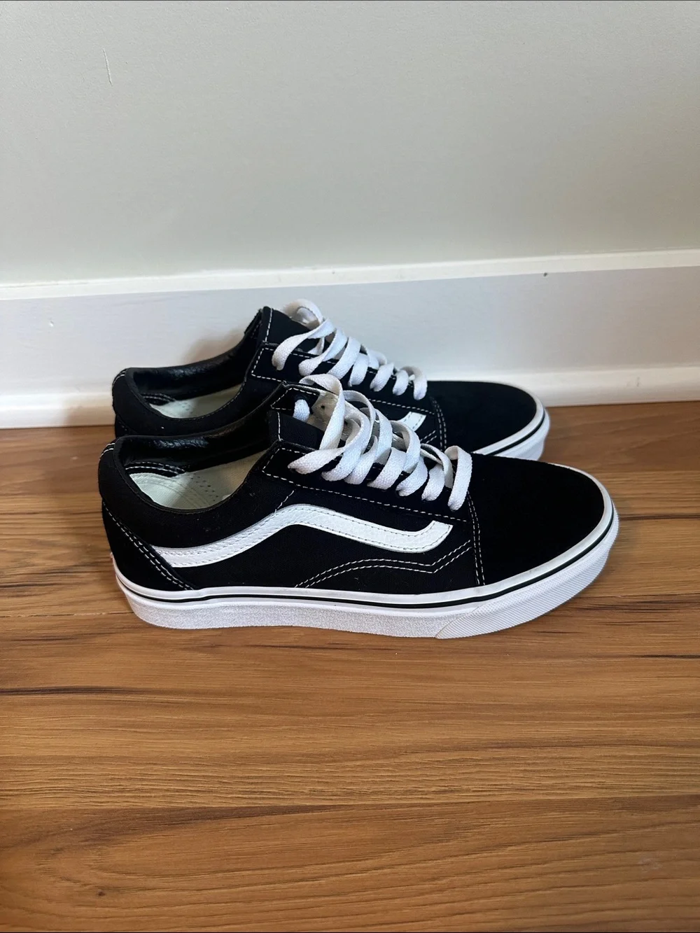 Classic Black & White Skate Sneakers